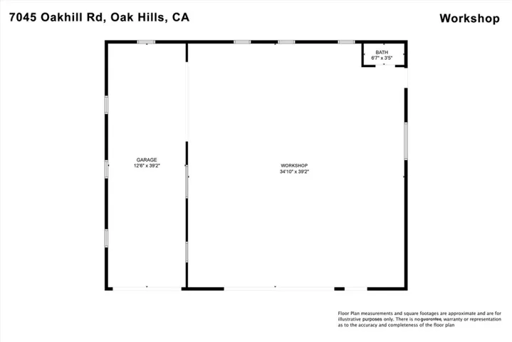 Workshop floor plan showing tandem parking