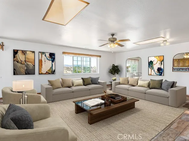 Great room staged