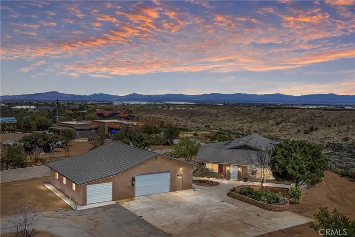 Sunset over the home and workshop