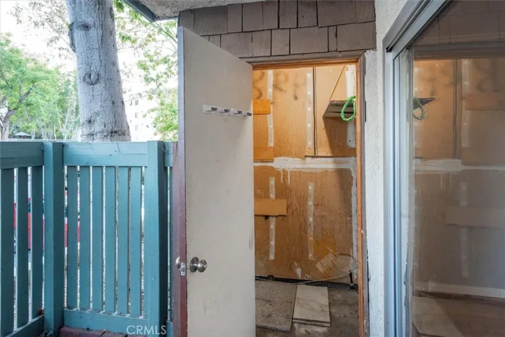 Storage closet on the patio