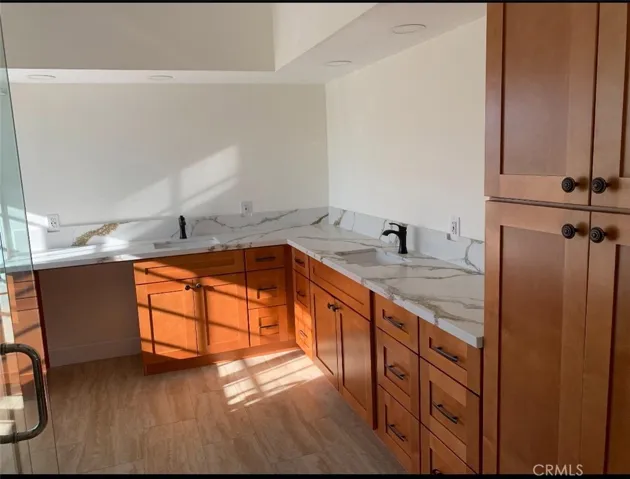 Granite counter tops  double sink