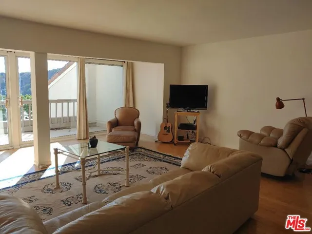 large living room with firepla