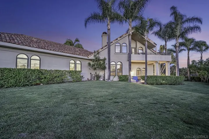 This grassy area is off the side of the attached guest casita.