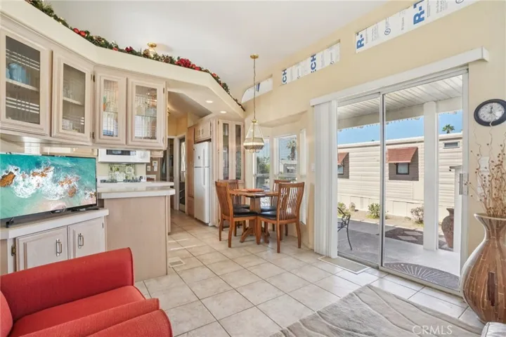 Vaulted ceilings lets in so much natural light.