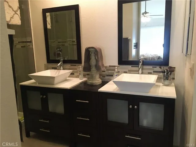 Primary Bathroom with dual sink vanity