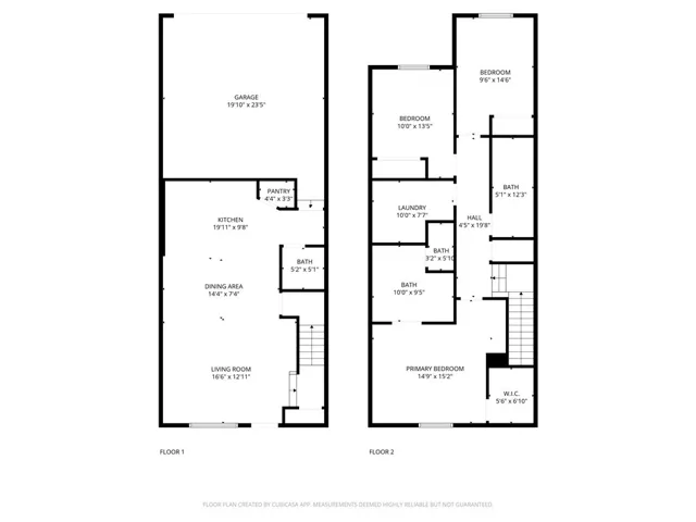 Downstairs & upstairs floor plans