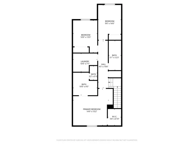 Upstairs floor plan