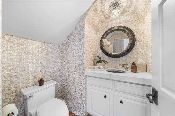 Foyer Entrance-Full Powder Room Beautiful Mosaic Tile