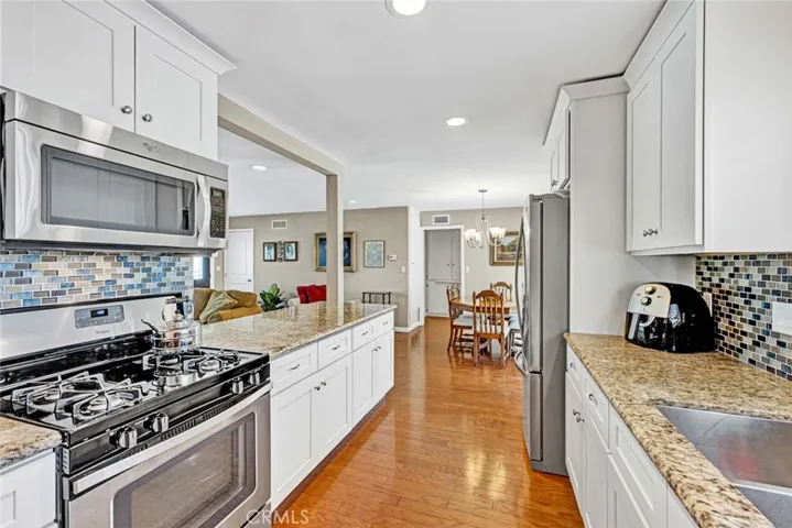 Remodeled kitchen with gas stove and open to the living space!