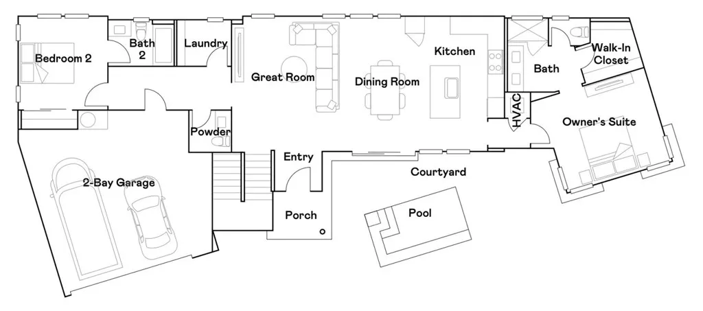 Residence 5 - level 1 floorplan