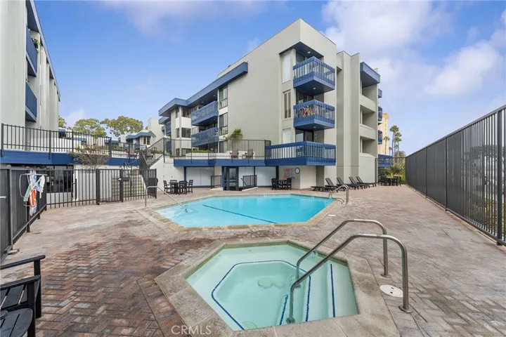 Through the fence left of image leads to the gym. Across the pool (mid image) is the recreation area. Up the stairs leads to the courtyard.