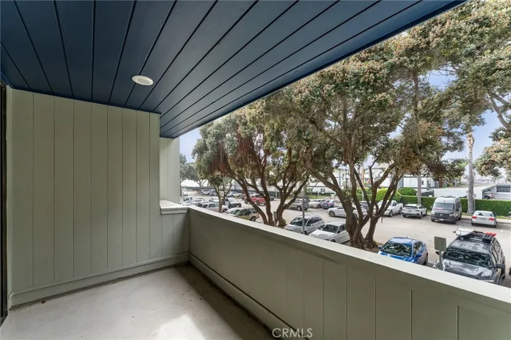 Peek around from the balcony at the ocean. Room to dine al fresco