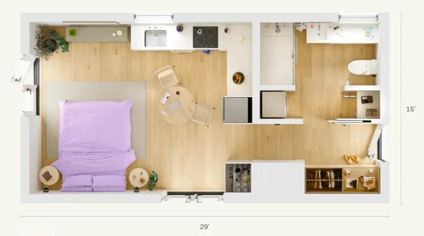 Floorplan from manufacturer website.  Is not identical to actual layout.