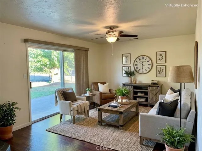 Virtually staged living room