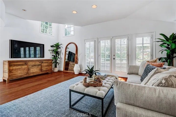 Living room with hardwood floors.