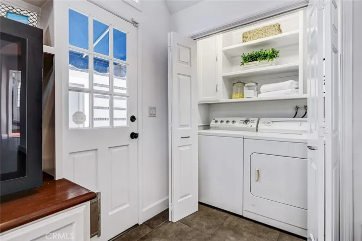 Lower level laundry area.