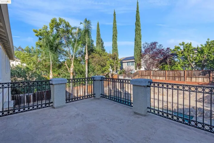 Fenced backyard featuring a patio area