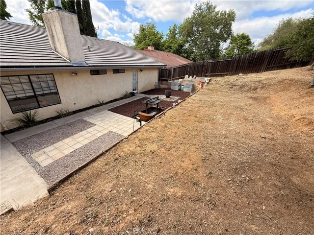 backyard leveled area