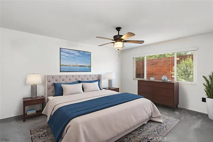 primary suite virtually staged