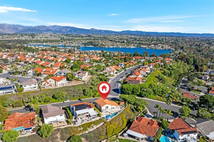 Lake Mission Viejo privileges including boating, beaches, concerts, and lakeside dining all within short distance