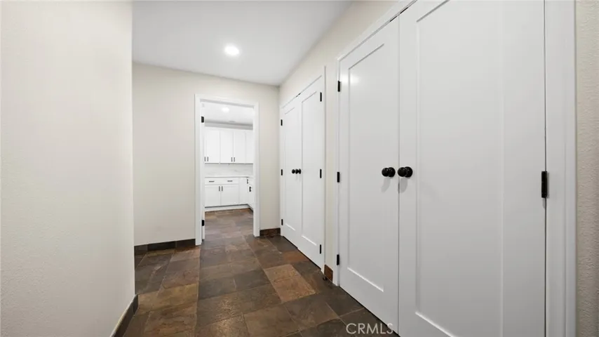 Garage level hallway