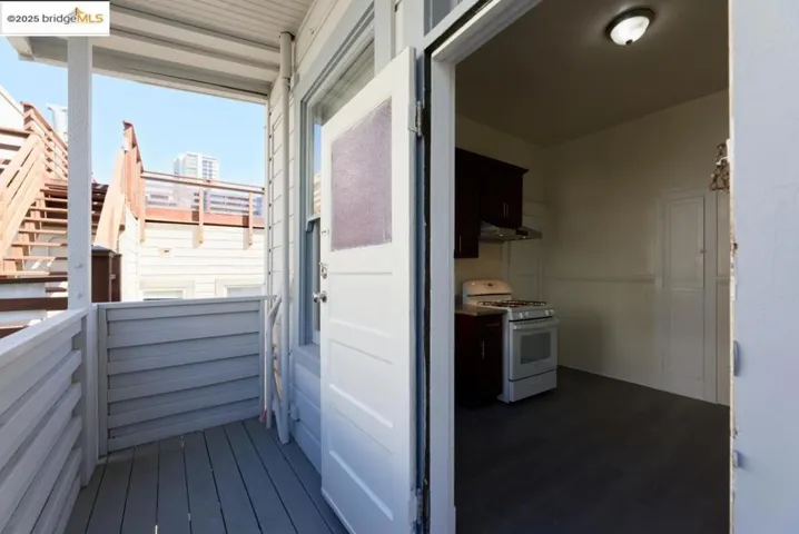 Empty back Deck/Balcony.