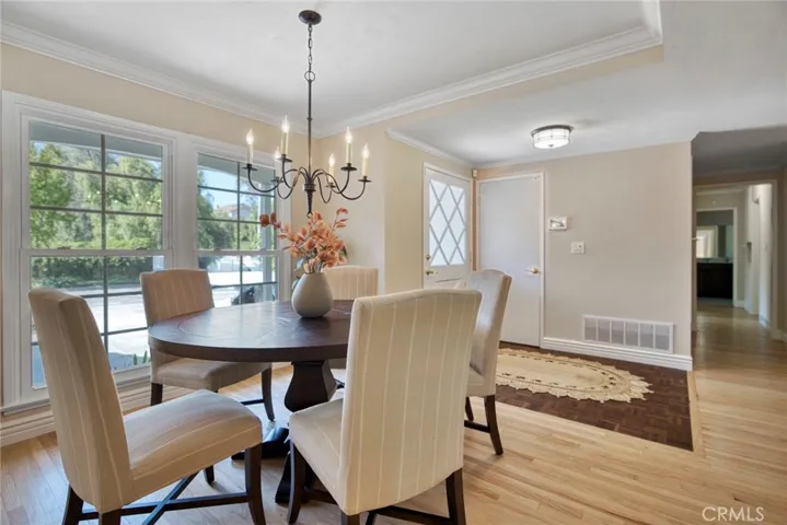 Entry way and dining space