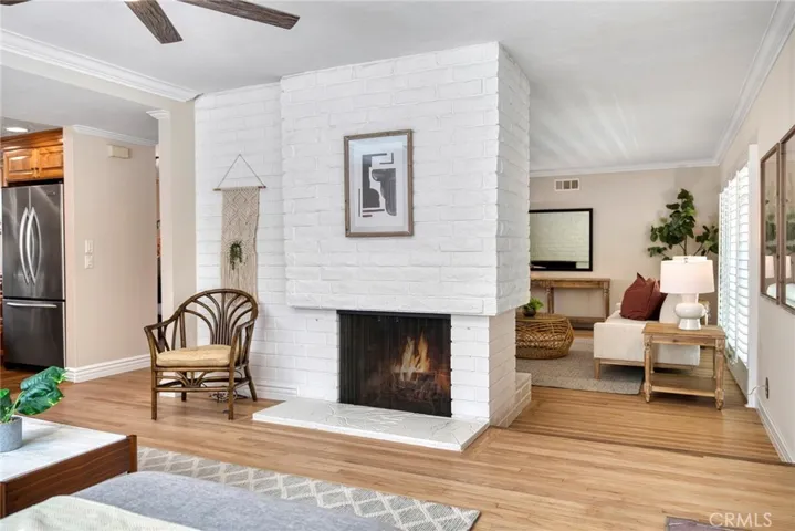 Beautiful brick fireplace