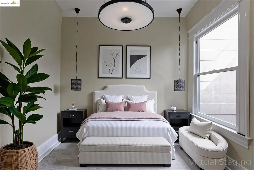 Virtually Staged second bedroom