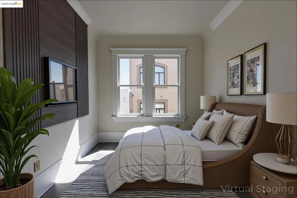 Virtually Staged master bedroom