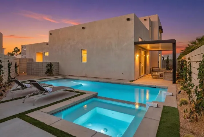 Pool View at Twilight