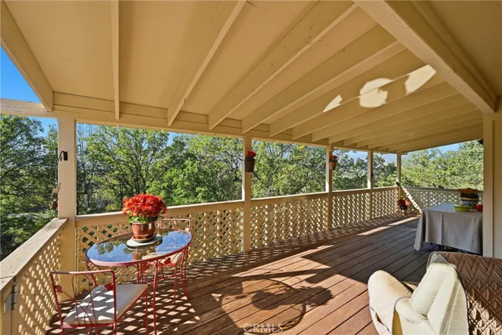 Covered back deck.