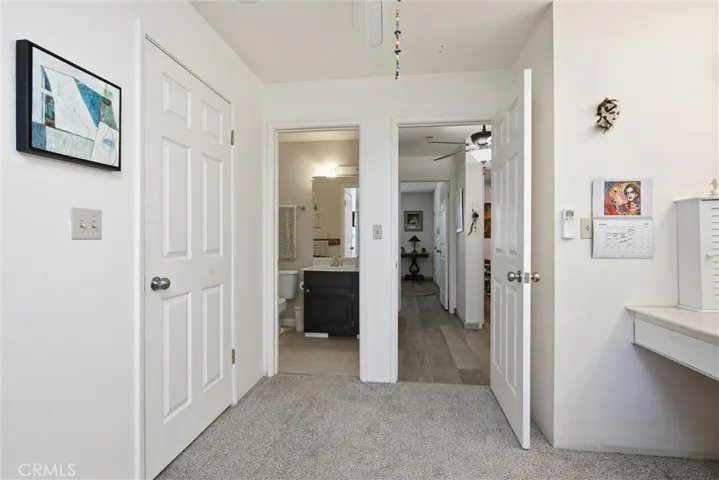 Primary bedroom has vanity nook.