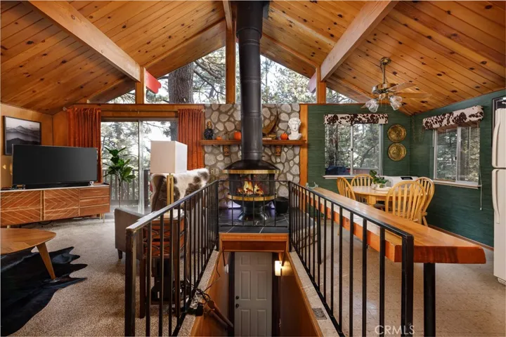 Chalet style main living area.