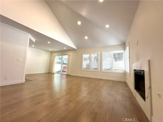 Living room with high ceiling