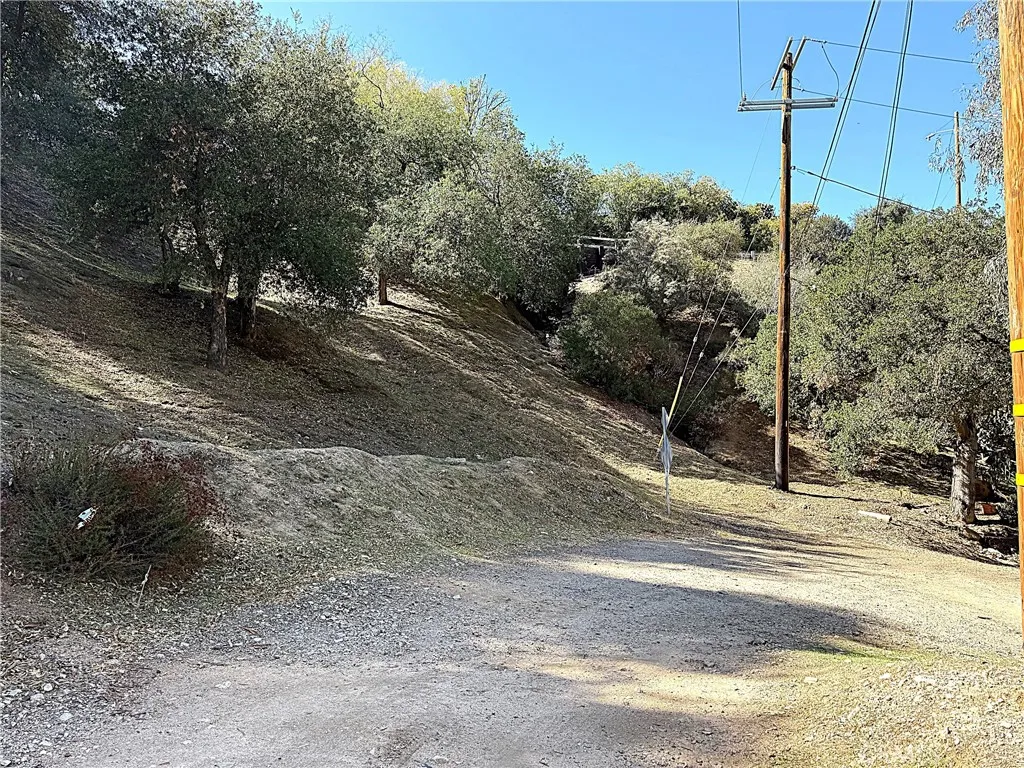 Looking up at the lots from the private street Walpole Dr.