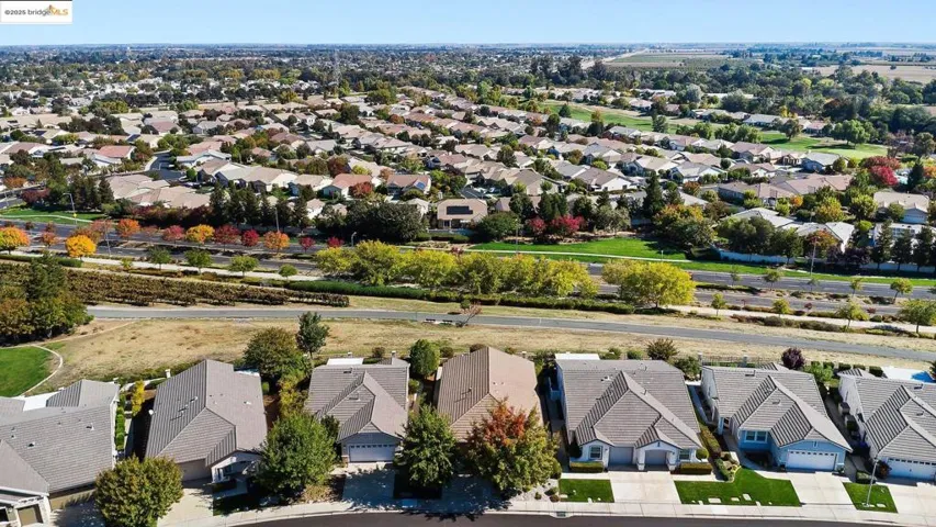 Aerial view of residential area