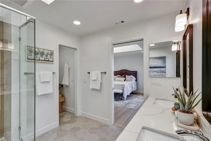 View of Master Bathroom to Master Bedroom