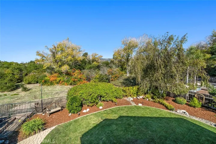 Rear yard that backs to open space