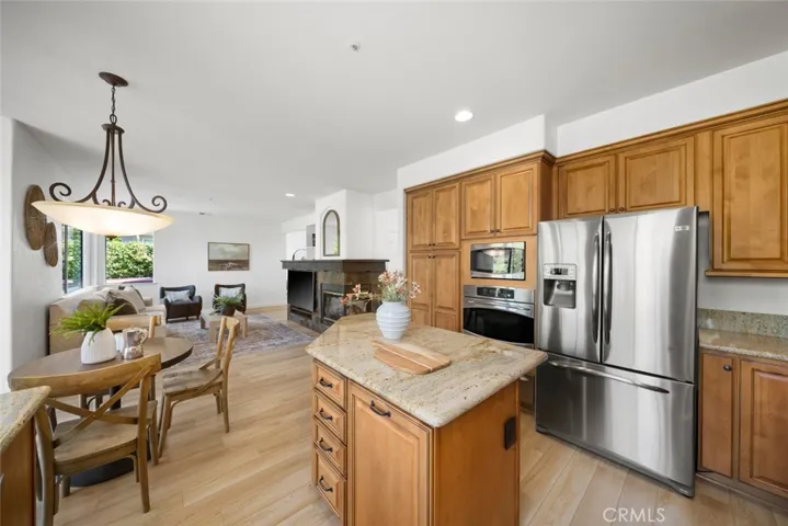 KItchen with granite counters and island