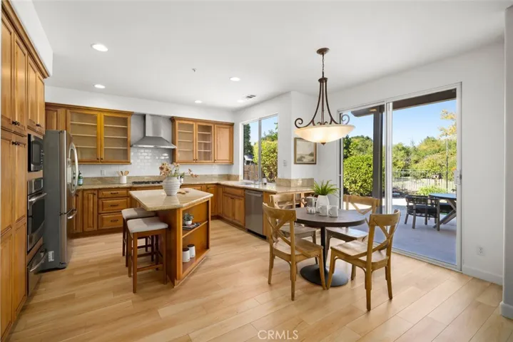 KItchen with eating area and slider to rear yard