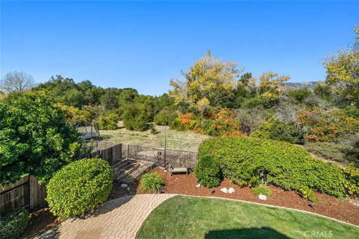 Rear yard that backs to open space