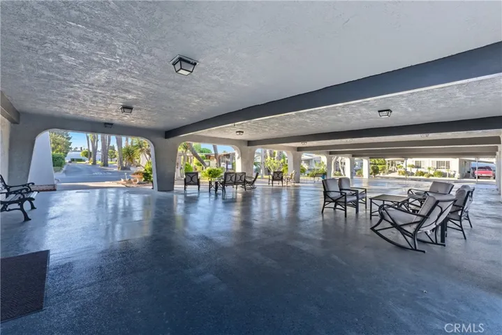 Covered outside entertaining area at clubhouse