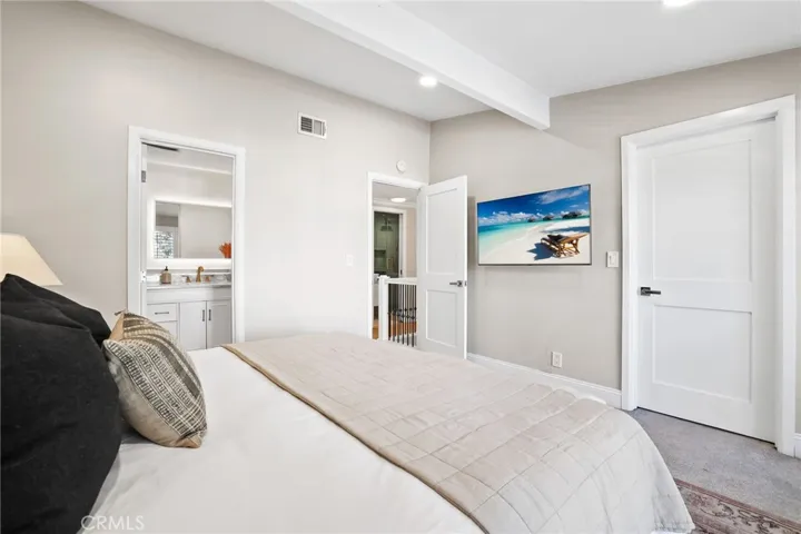 Primary bedroom with walk in closet.