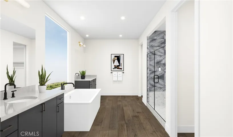 Primary Bath: Arpina Modern Farmhouse - Alta Monte Collection at Tesoro - Photo has been virtually staged - Home is still under construction