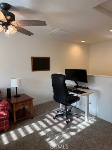Loft second view w/ hardwired lighted ceiling fan