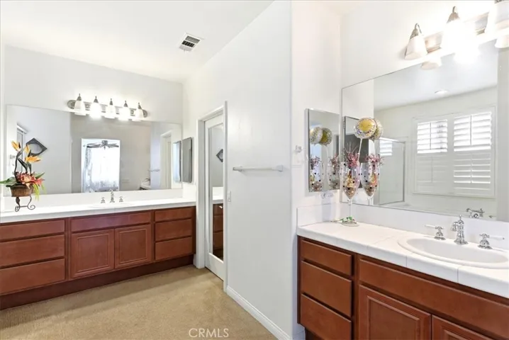 Owners bathroom with huge walk-in closet.