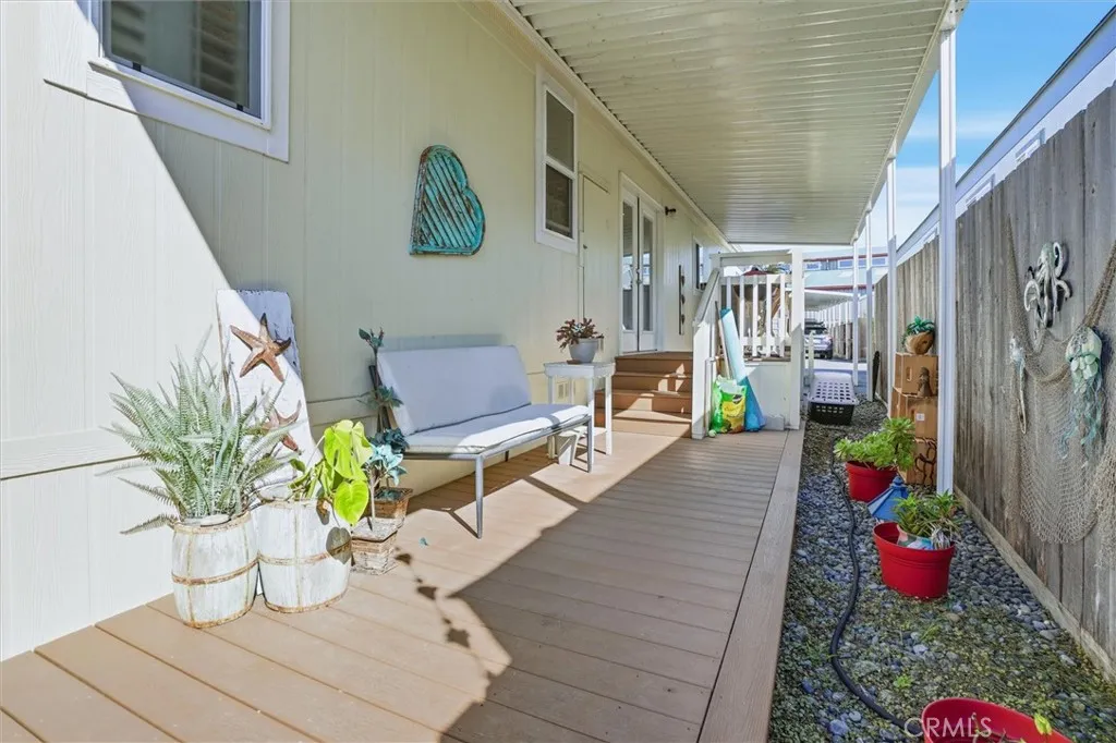 Fully fenced back yard with side dog area