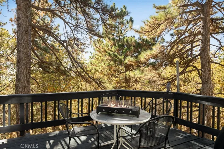 Deck off of living room pic #1 All wooded