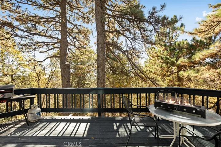 Deck off of living room pic #2 All wooded